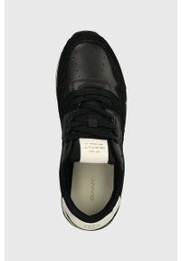 GANT - Gant sneakersy Bevinda kolor czarny 27534161.G00. Nosek buta: okrągły. Zapięcie: sznurówki. Kolor: czarny. Materiał: skóra, materiał, włókno, guma #3