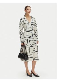 TOMMY HILFIGER - Tommy Hilfiger Sukienka codzienna WW0WW48934 Biały Relaxed Fit. Okazja: na co dzień. Kolor: biały. Materiał: wiskoza. Typ sukienki: proste. Styl: casual #2