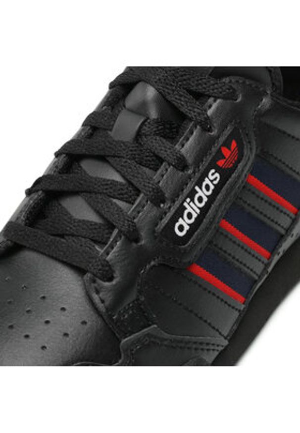 Adidas - adidas Sneakersy Continental 80 Stripes J FY2698 Czarny. Kolor: czarny. Materiał: skóra