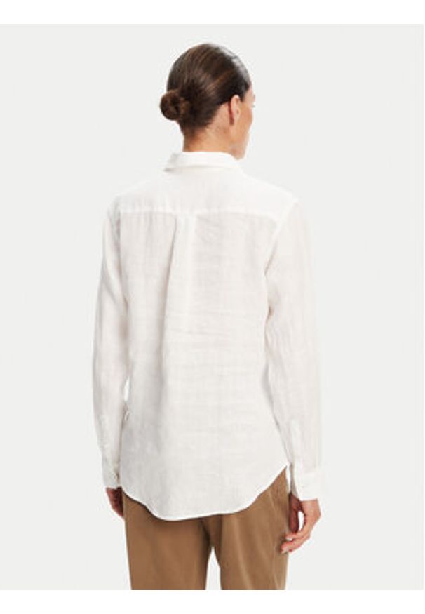 Napapijri Koszula G-Ete NP0A4IFN Biały Regular Fit. Kolor: biały. Materiał: len