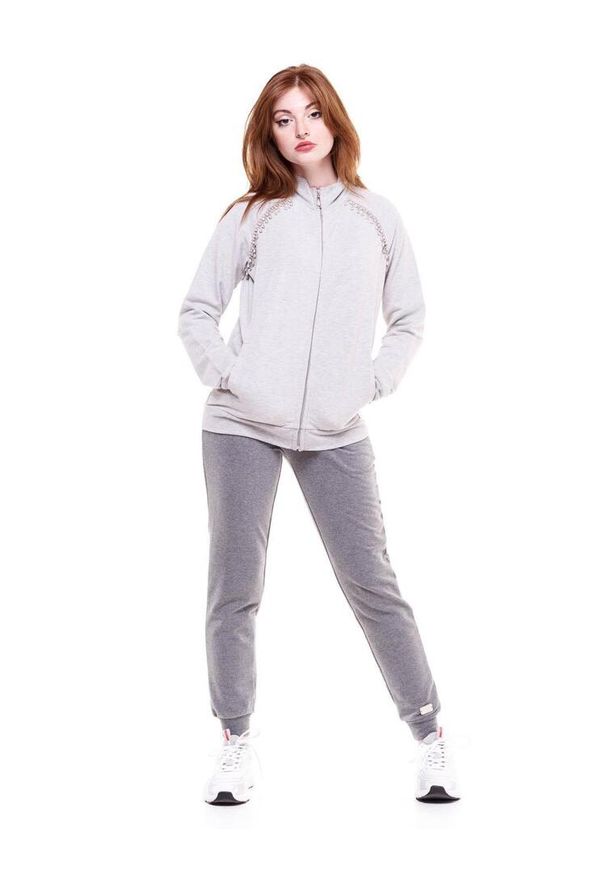 LEONE 1947 APPAREL - Damski dres Greysongreys. Kolor: szary. Materiał: dresówka. Sport: fitness