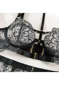 Intica - Koronkowy komplet bielizny z regulowanymi ramiączkami Asiya. Kolor: czarny. Materiał: koronka. Wzór: koronka #6