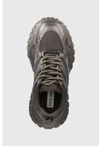 Steve Madden sneakersy Cadenza kolor szary SM11002713. Nosek buta: okrągły. Zapięcie: sznurówki. Kolor: szary. Materiał: guma. Obcas: na platformie #5