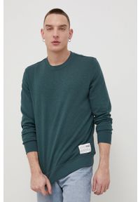 Mustang Bluza bawełniana męska kolor zielony. Okazja: na co dzień. Kolor: zielony. Materiał: bawełna. Styl: casual
