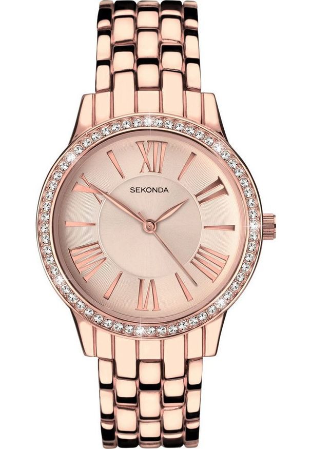 Zegarek Sekonda Zegarek damski Sekonda 2400 różowe złoto. Kolor: złoty, wielokolorowy, różowy