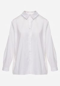 Renee - Biała Klasyczna Koszula Oversize z Bawełny Liasora. Okazja: na co dzień. Kolor: biały. Materiał: bawełna. Styl: klasyczny #5