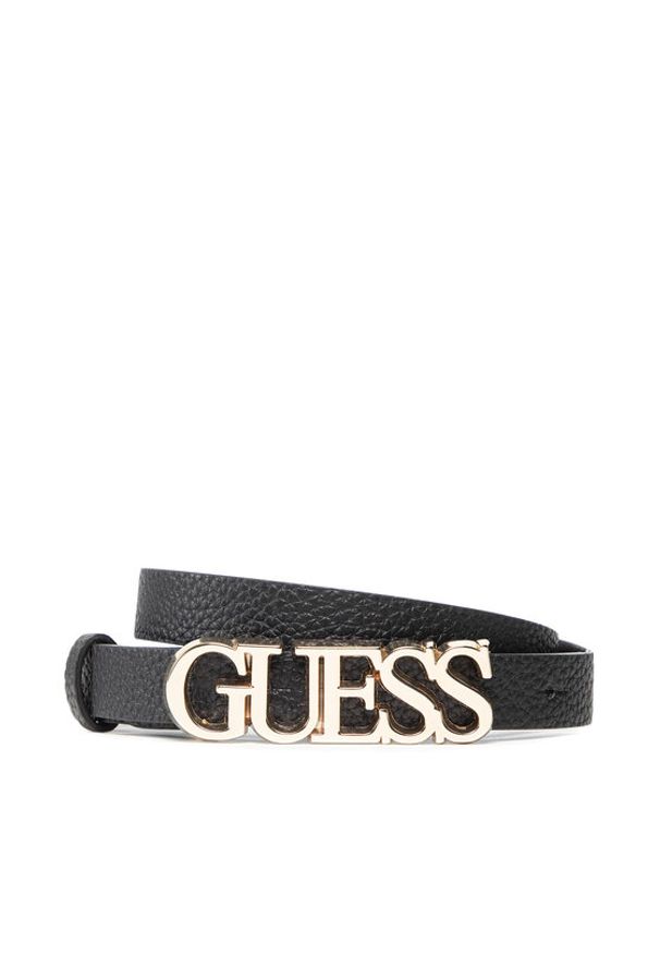 Guess Pasek Damski Downtown Chic Adjustable Pant BW7638 P2220 Czarny. Kolor: czarny. Materiał: skóra