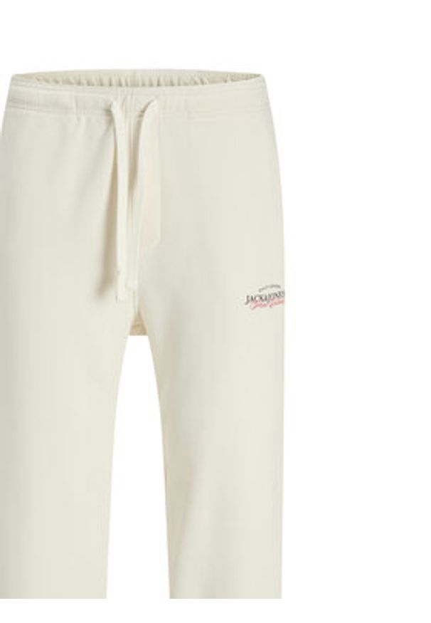 Jack & Jones - Jack&Jones Spodnie dresowe Kane Billy 12283257 Écru Relaxed Fit. Materiał: bawełna