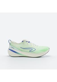 KIPRUN - Buty do biegania męskie Kiprun Cushion 500. Kolor: biały, wielokolorowy, zielony. Szerokość cholewki: normalna