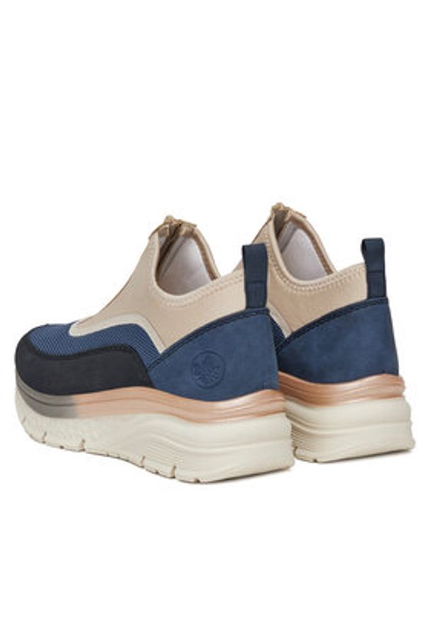 Rieker Sneakersy 48053-14 Granatowy. Kolor: niebieski. Materiał: materiał