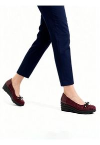 Go Soft Baleriny CEO-WI16-3243-02 Bordowy. Kolor: czerwony. Materiał: materiał #5