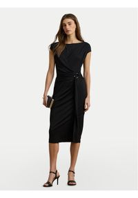 Lauren Ralph Lauren - LAUREN RALPH LAUREN Sukienka koktajlowa 200973601001 Czarny Slim Fit. Kolor: czarny. Materiał: syntetyk. Styl: wizytowy