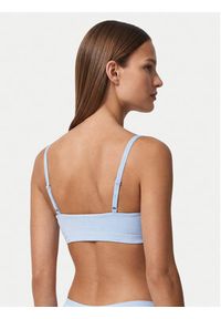 TOMMY HILFIGER - Tommy Hilfiger Biustonosz top UW0UW06223 Niebieski jasny. Kolor: niebieski. Materiał: syntetyk #4