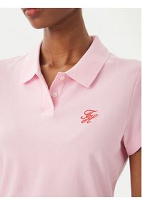 TOMMY HILFIGER - Tommy Hilfiger Polo 1985 Logo WW0WW49259 Różowy jasny Slim Fit. Typ kołnierza: polo. Kolor: różowy. Materiał: bawełna #5
