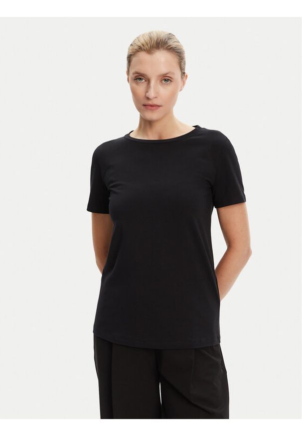 Weekend Max Mara T-Shirt Multib 2525976011 Czarny Regular Fit. Kolor: czarny. Materiał: bawełna