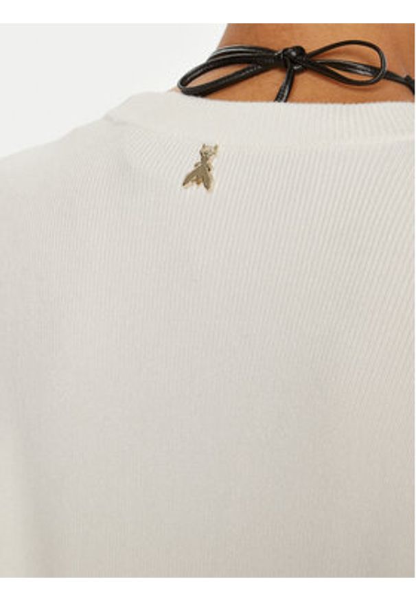 Patrizia Pepe Sweter 8K0238 K207-W146 Biały Regular Fit. Kolor: biały. Materiał: wiskoza