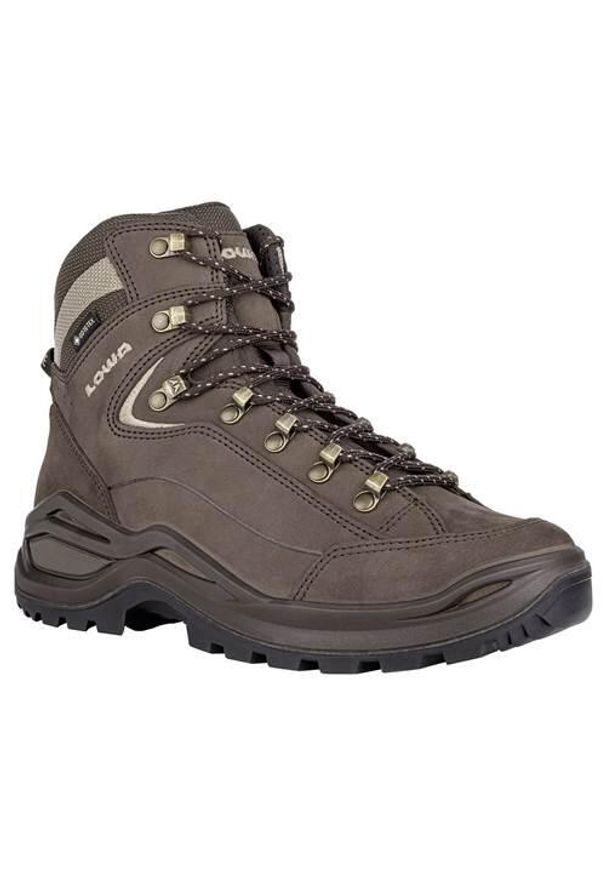 Buty trekkingowe damskie Lowa Renegade Evo Mid Gtx. Wysokość cholewki: za kostkę. Kolor: brązowy. Materiał: zamsz. Szerokość cholewki: normalna