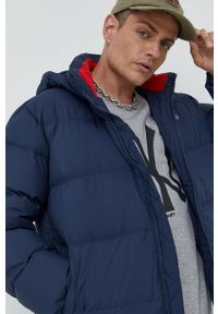 Tommy Jeans kurtka puchowa męska kolor granatowy zimowa. Okazja: na co dzień. Kolor: niebieski. Materiał: puch. Sezon: zima. Styl: casual #3