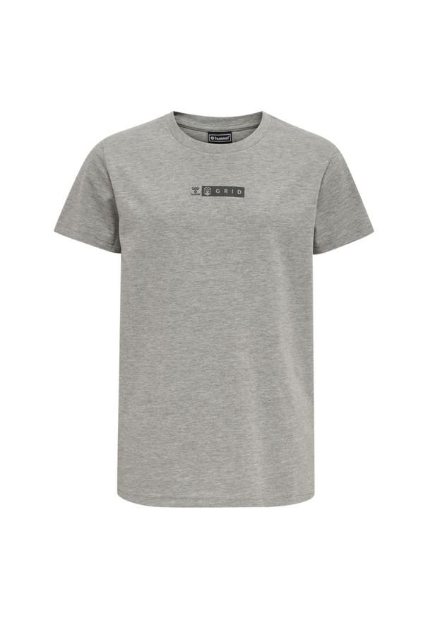 Koszulka dla dzieci Hummel OFF - Grid. Kolor: szary, brązowy, wielokolorowy. Wzór: nadruk. Sport: koszykówka