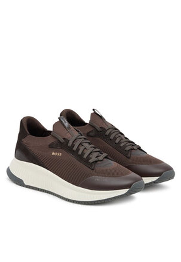 BOSS Sneakersy TTNM EVO 50523113 Brązowy. Kolor: brązowy. Materiał: materiał