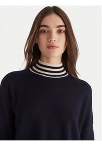 Gaudi Golf 521BD53007 Granatowy Relaxed Fit. Typ kołnierza: golf. Kolor: niebieski. Materiał: syntetyk #2