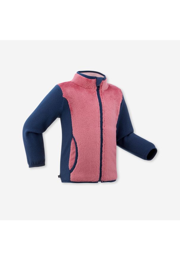 WEDZE - Bluza narciarska / na sanki dla dzieci Wedze Midwarm. Kolor: wielokolorowy, różowy, niebieski. Materiał: materiał, poliester. Sport: narciarstwo
