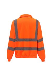 YOKO - Męska Bluza Rozpinana HiVis Quarter Zip. Kolor: żółty, pomarańczowy, wielokolorowy