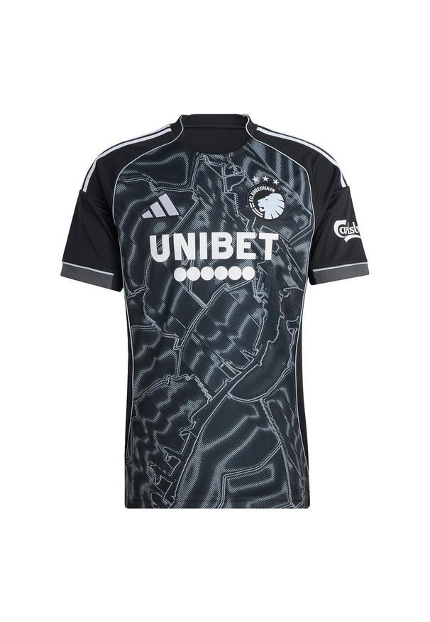 Adidas - F.C. Koszulka wyjazdowa Copenhagen 25/26. Kolor: wielokolorowy, biały, czarny. Sport: piłka nożna