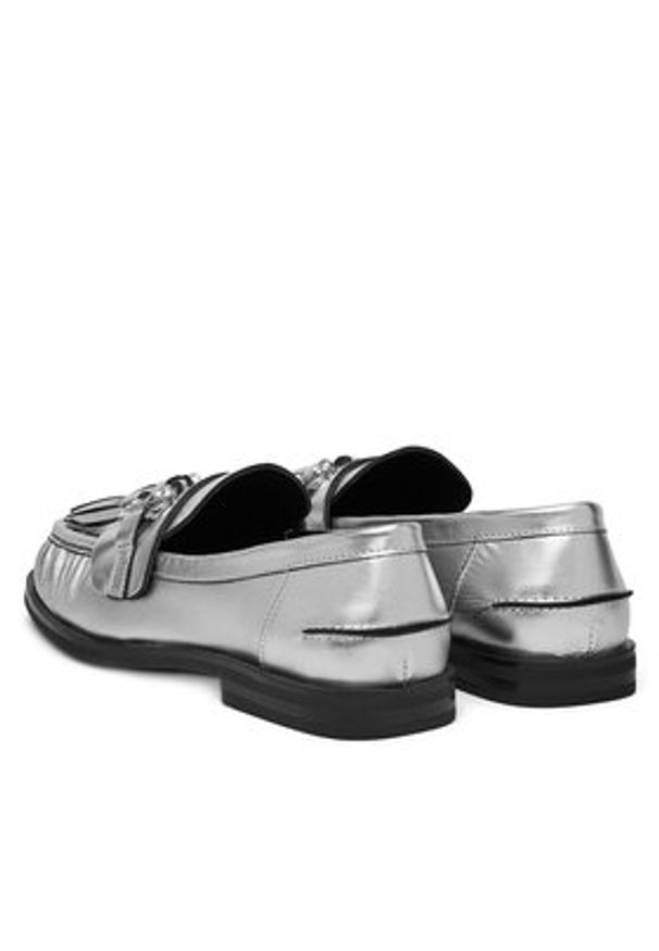 Eva Minge Loafersy PETUNIA-V1792-335-1 Srebrny. Kolor: srebrny. Materiał: skóra