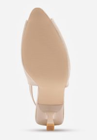 Renee - Beżowe Sandały na Szpilce z Wycięciem na Palce i Odkrytą Piętą Zitissa. Zapięcie: sprzączka. Kolor: beżowy. Sezon: wiosna. Obcas: na szpilce. Styl: elegancki. Wysokość obcasa: średni #9