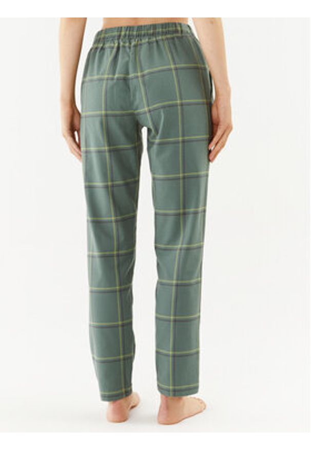 Triumph Spodnie piżamowe Mix & Match Tapered Trouser Flannel 01 X 10216530 Zielony Regular Fit. Kolor: zielony. Materiał: bawełna