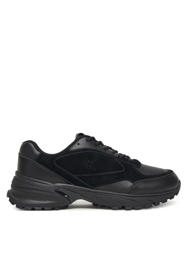 Calvin Klein Jeans Sneakersy Hike Runner Hf Lth Mix YM0YM01289 Czarny. Kolor: czarny. Materiał: skóra