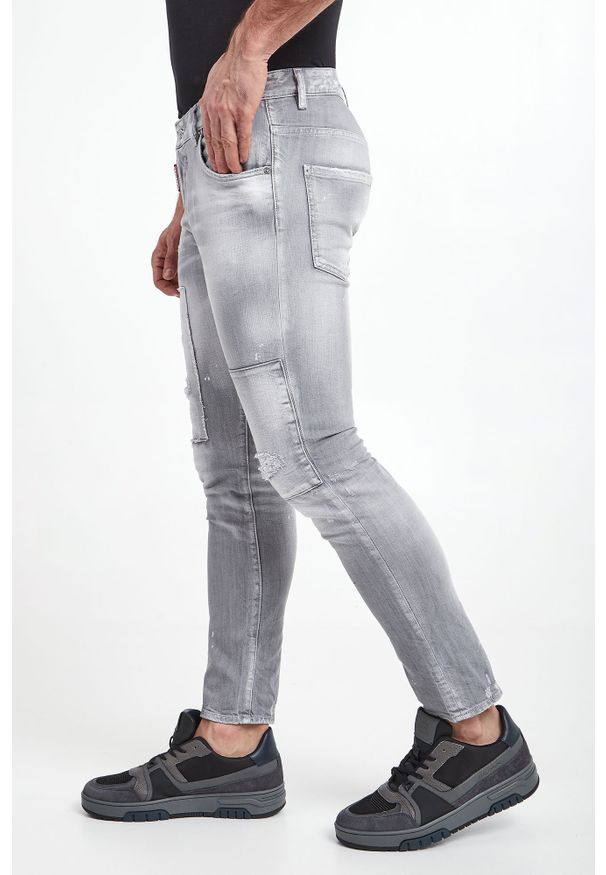 Jeansy męskie Skater Jean DSQUARED2. Wzór: aplikacja