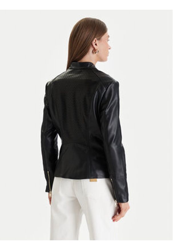 Guess Kurtka z imitacji skóry W6RL52 WL850 Czarny Regular Fit. Kolor: czarny. Materiał: skóra