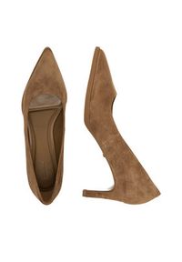 Gino Rossi - GINO ROSSI Szpilki EO-INTI-2635-1 Beżowy. Kolor: beżowy. Materiał: skóra, zamsz. Obcas: na szpilce #8