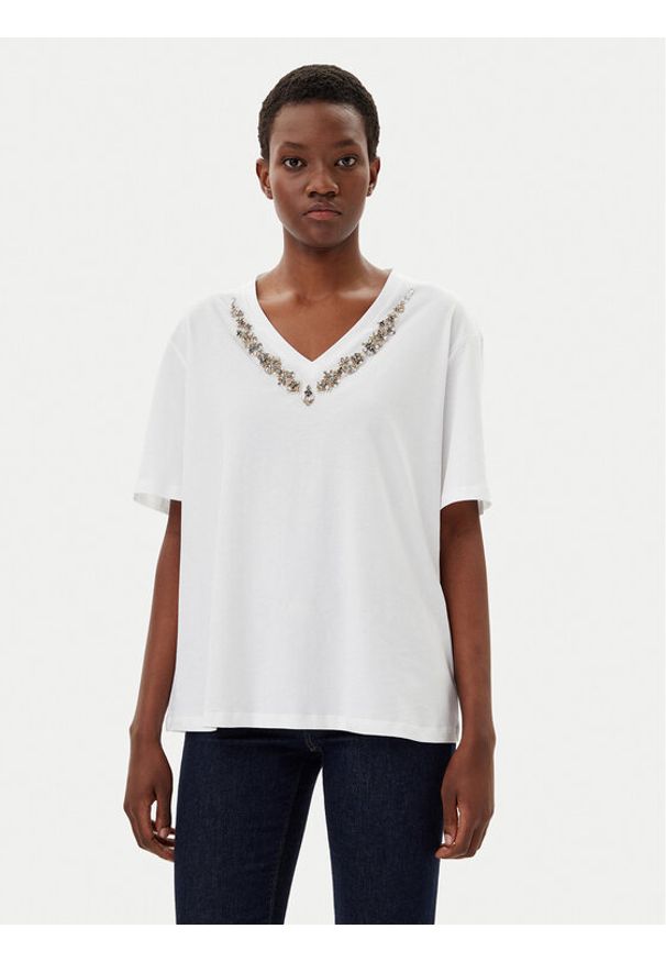 Liu Jo T-Shirt WA5146 JS923 Biały Regular Fit. Kolor: biały. Materiał: bawełna