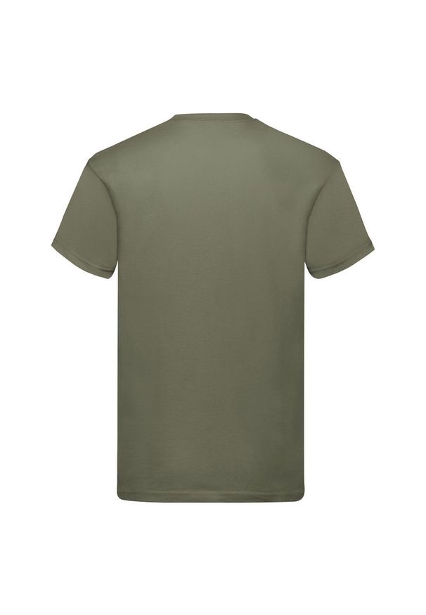 FRUIT OF THE LOOM - Oryginalna Bawełniana Koszulka Unisex Dla Dorosłych. Kolor: zielony. Materiał: bawełna. Sport: turystyka piesza