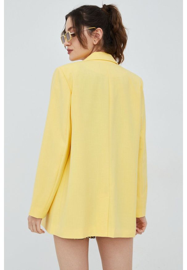 Vero Moda marynarka kolor żółty jednorzędowa gładka. Kolor: żółty. Wzór: gładki. Styl: klasyczny