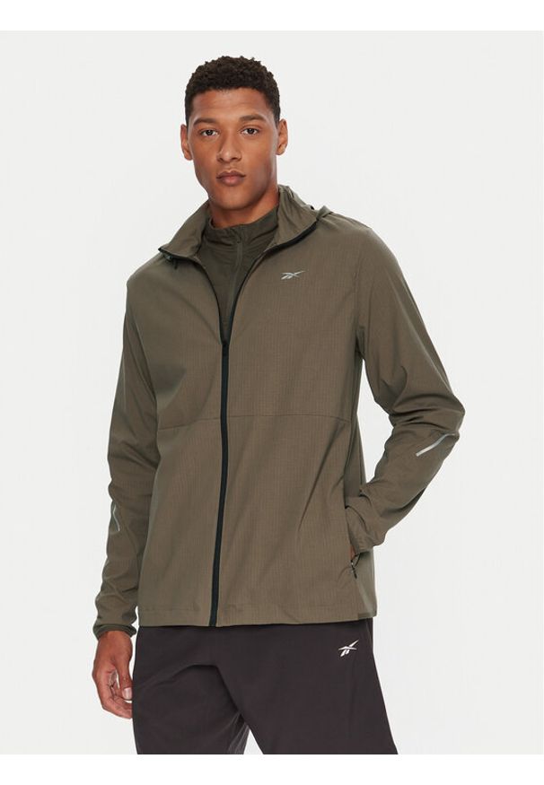 Reebok Kurtka do biegania Wayne RK25175CCM Zielony Regular Fit. Kolor: zielony. Materiał: syntetyk