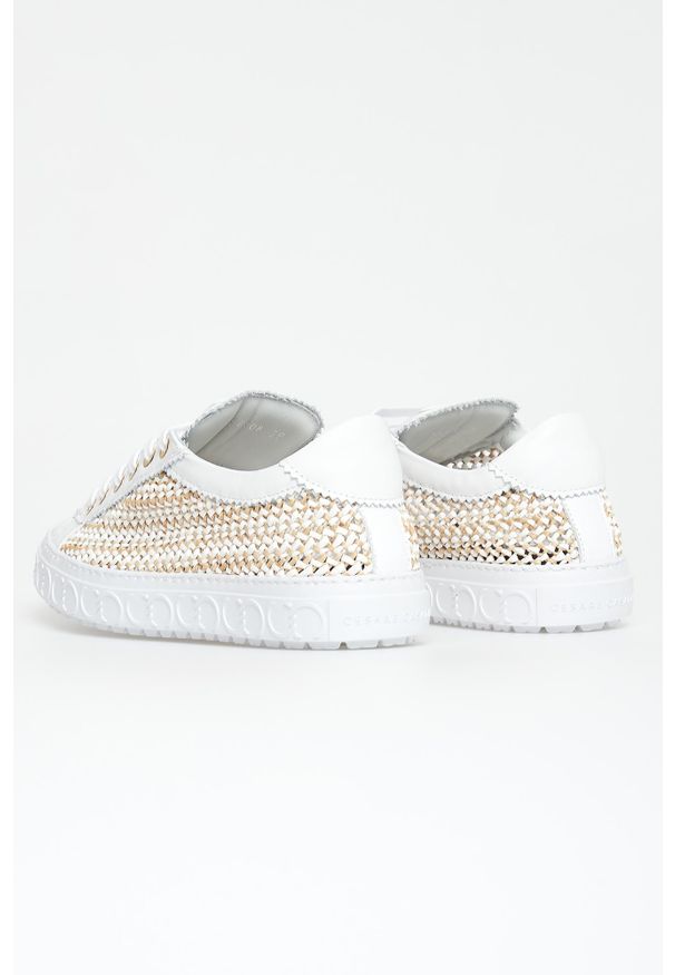 Sneakersy damskie skórzane Oslo CESARE CASADEI. Materiał: skóra