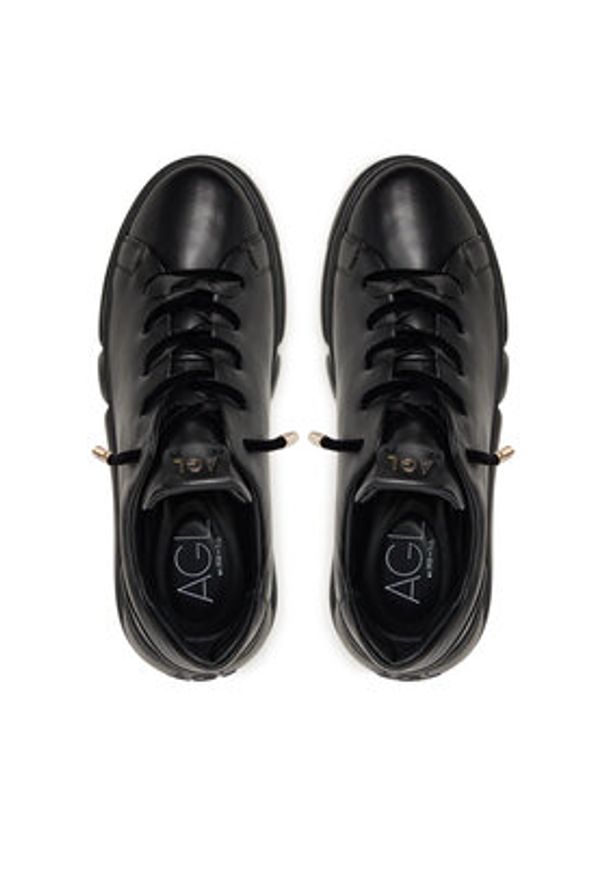 AGL Sneakersy Sheila Vel Vet D938056PGKA0761013 Czarny. Kolor: czarny. Materiał: skóra