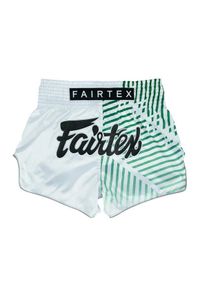 FAIRTEX - Spodenki Muay Thai Fairtex Racer BS1923 Białe/Zielone M. Kolor: zielony