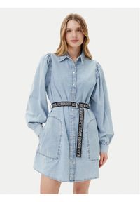 Karl Lagerfeld Jeans Sukienka jeansowa A2W13022 Niebieski Regular Fit. Kolor: niebieski. Materiał: bawełna #1