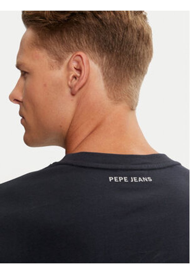 Pepe Jeans T-Shirt Red Bull Racing RU500005 Granatowy Regular Fit. Kolor: niebieski. Materiał: bawełna