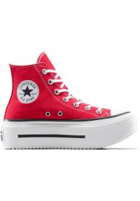 Buty sportowe damskie Converse Chuck Tlr As Lift Double Stack. Kolor: czerwony. Materiał: materiał. Styl: sportowy #1