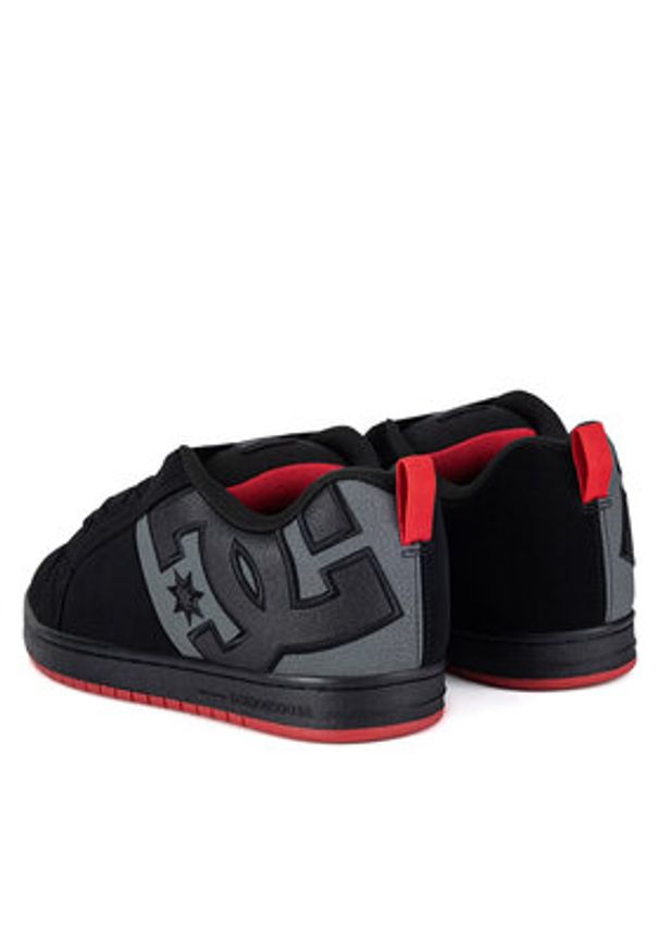 DC Shoes Sneakersy COURT GRAFFIK SQ ADYS100442-BYR Czarny. Kolor: czarny. Materiał: skóra