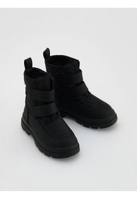 Reserved - Śniegowce na rzepy - czarny. Zapięcie: rzepy. Kolor: czarny. Materiał: materiał #1