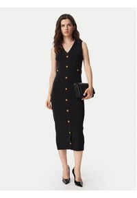MICHAEL Michael Kors Sukienka dzianinowa MT683J25ZV Czarny Slim Fit. Kolor: czarny. Materiał: syntetyk #4