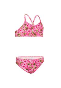 OLAIAN - Kostium Kąpielowy Dwuczęściowy Boni 100 Sakura Dla Dzieci. Kolor: różowy. Materiał: materiał, poliester, elastan