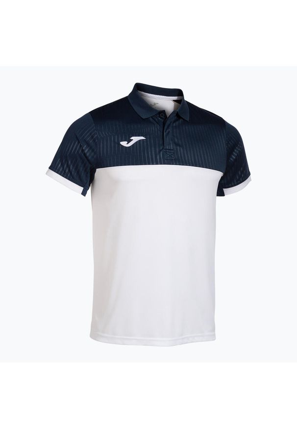 Koszulka polo męska Joma Montreal. Typ kołnierza: polo. Kolor: niebieski, wielokolorowy, biały. Materiał: materiał. Sport: tenis
